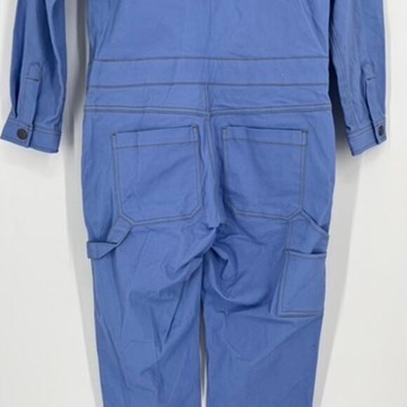 Wildfang The Essential Coverall Blue Small Long Sleeve - Picture 8 of 9